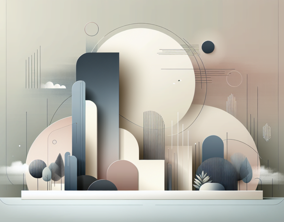 A wide, professional digital illustration designed to fit as a feature image for an article. The design should embody a modern and sleek aesthetic. The background is painted with soft, muted colors to create a subtle scene. The overall style adheres to a minimalist and sophisticated approach, suitable for a professional article header. Image elements are crafted in a clean and minimalist style, focusing on sophistication over complexity. Note that no text should be included in the image.